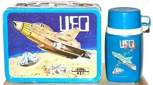 ufo metal lunch box collectables|UFO THEME LUNCH KIT WITH THERMOS, 1973.